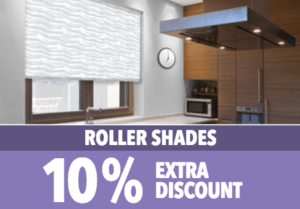 10% roller shade 10% discount