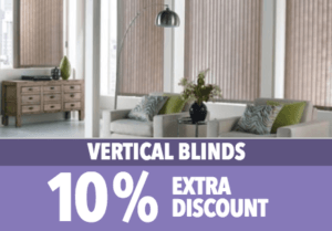 vertical blinds 10% discount