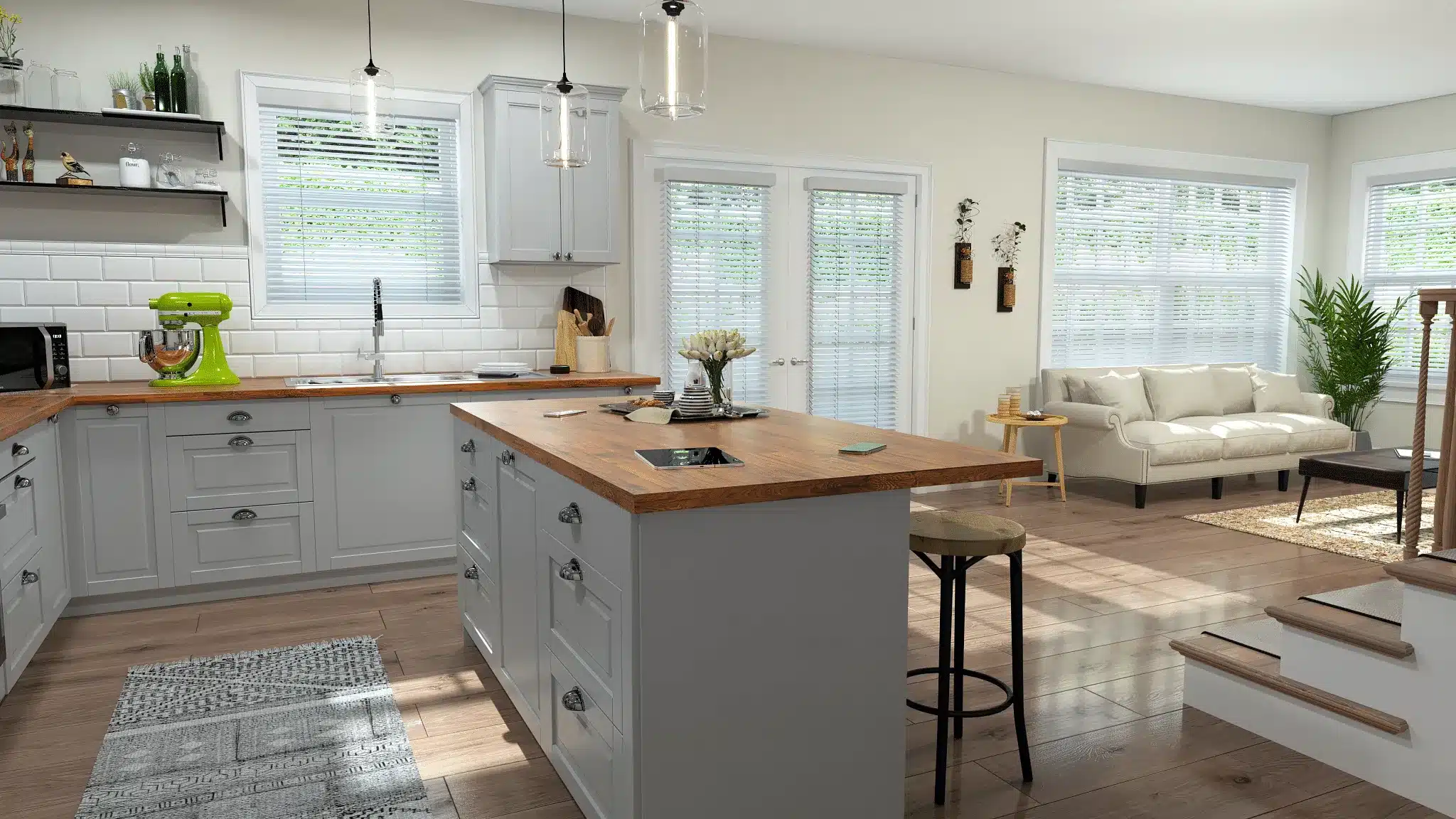 Wood Blinds Kitchen (1)